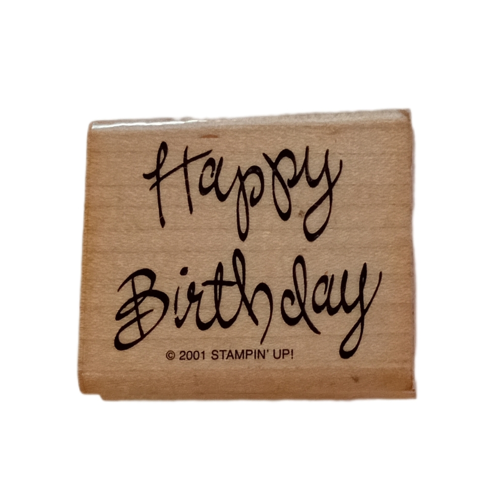Stampin' Up! Wooden Happy Birthday Stamp